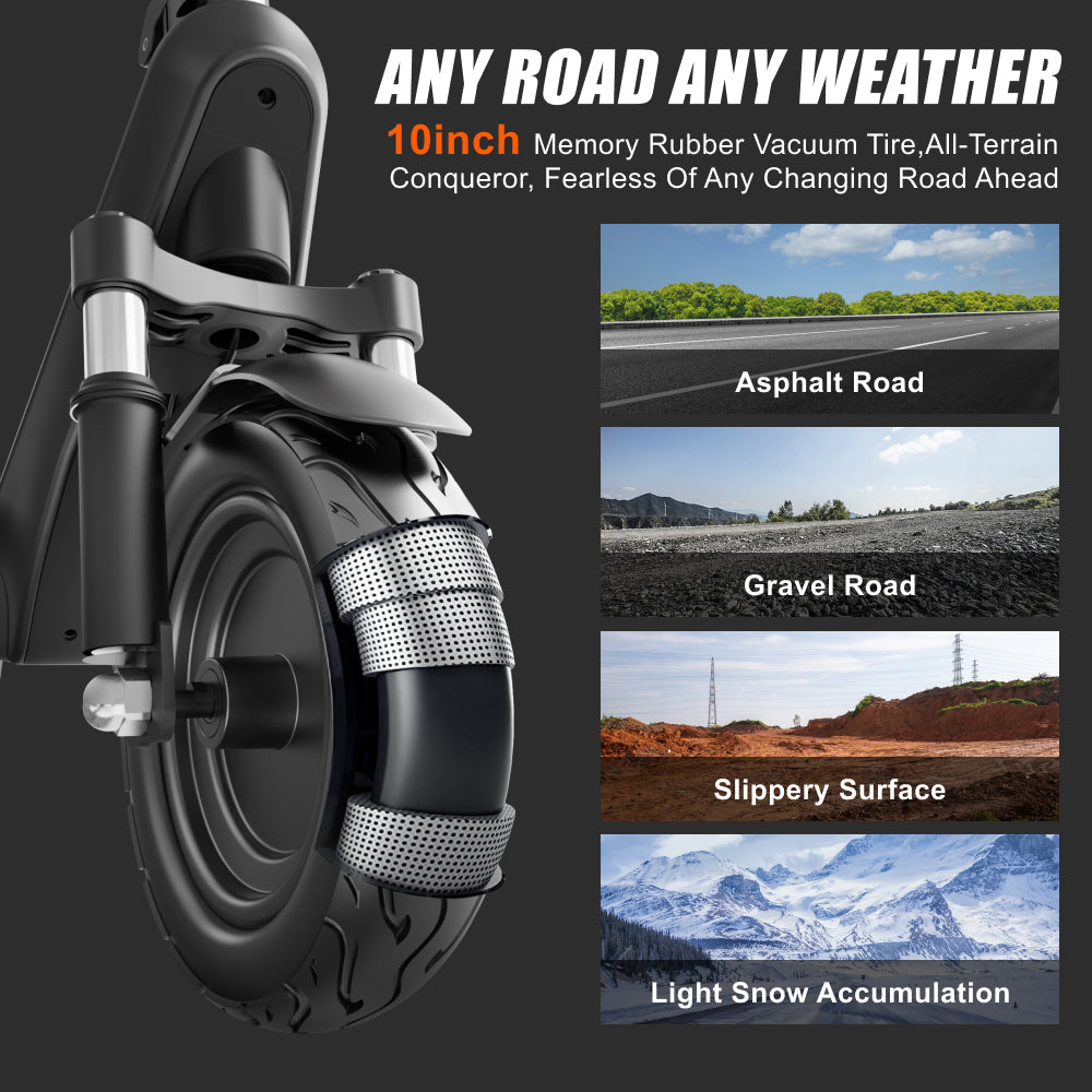 HX X9B 1000W Off-Road Electric Scooter with 48V 20Ah Battery, 10" Tires, 40KM/H