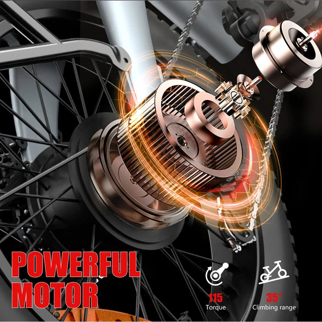 HX Q3 2000W Fat Tire All-Terrain E-Bike - mit kostenlosem Schutzblech und Gepäckträger