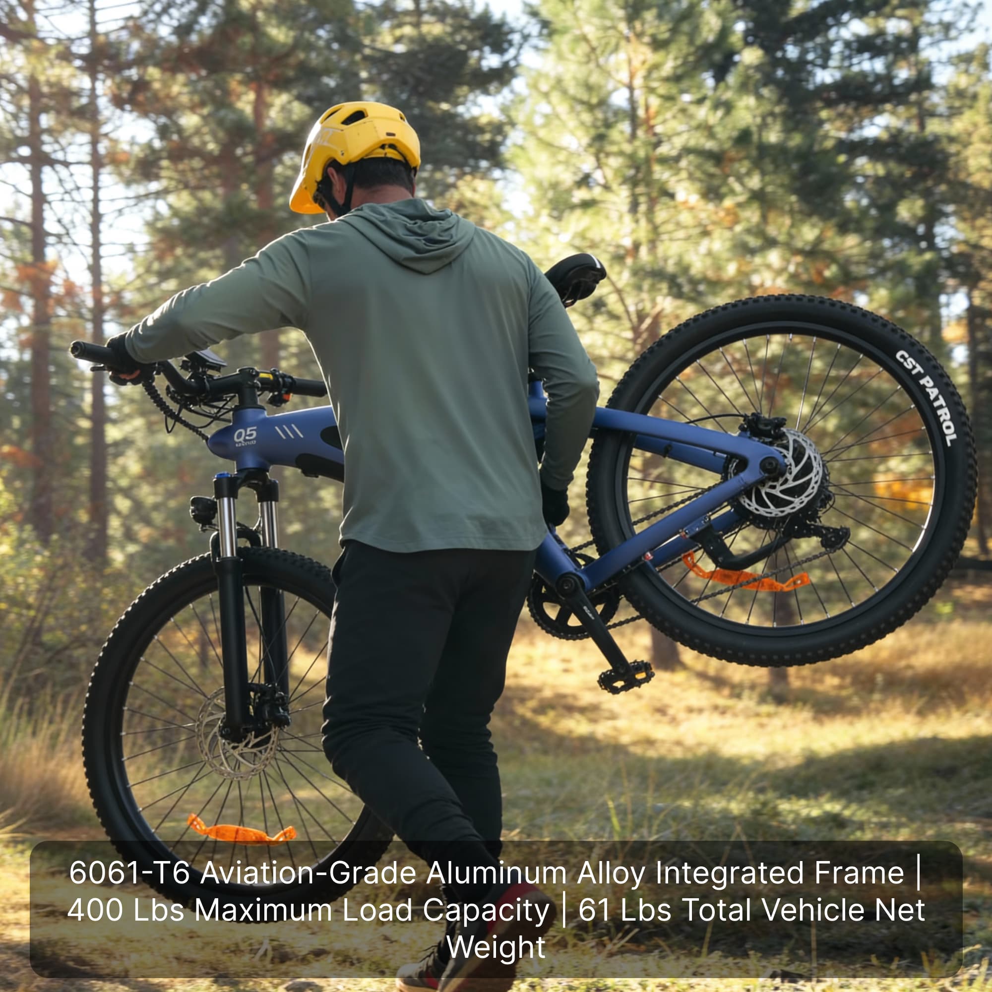 HX Q5 Shark Electric Bike with Built-in Battery