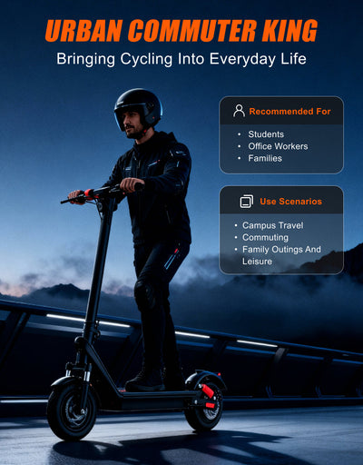 HX X9B 1000W Off-Road Electric Scooter with 48V 20Ah Battery, 10" Tires, 40KM/H