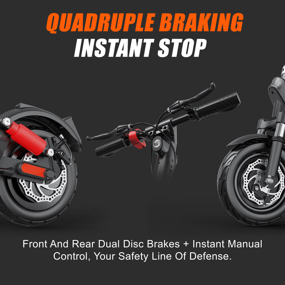 HX X9B 1000W Off-Road Electric Scooter with 48V 20Ah Battery, 10" Tires, 40KM/H