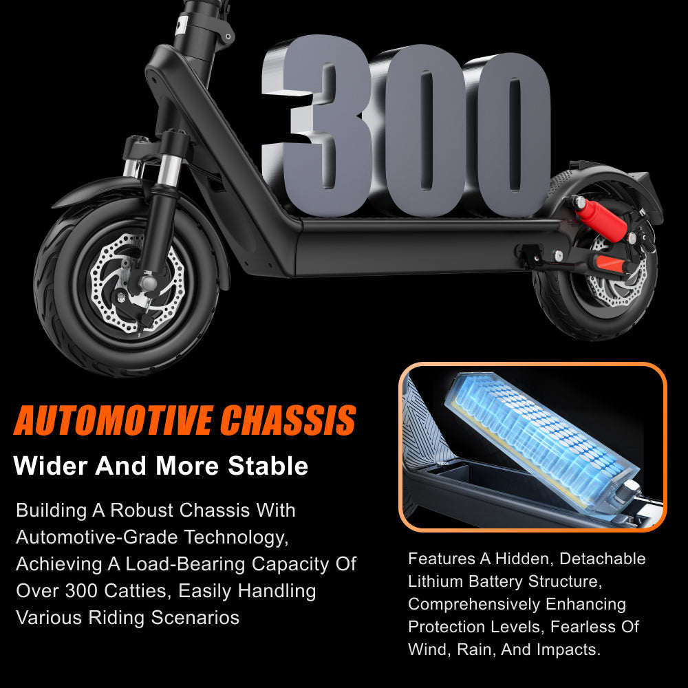 HX X9B 1000W Off-Road Electric Scooter with 48V 20Ah Battery, 10" Tires, 40KM/H