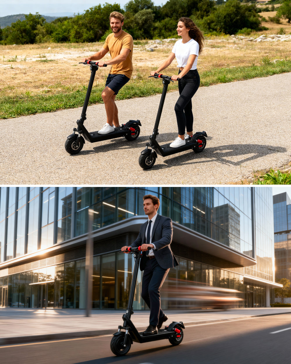 HX X9B 1000W Off-Road Electric Scooter with 48V 20Ah Battery, 10" Tires, 40KM/H